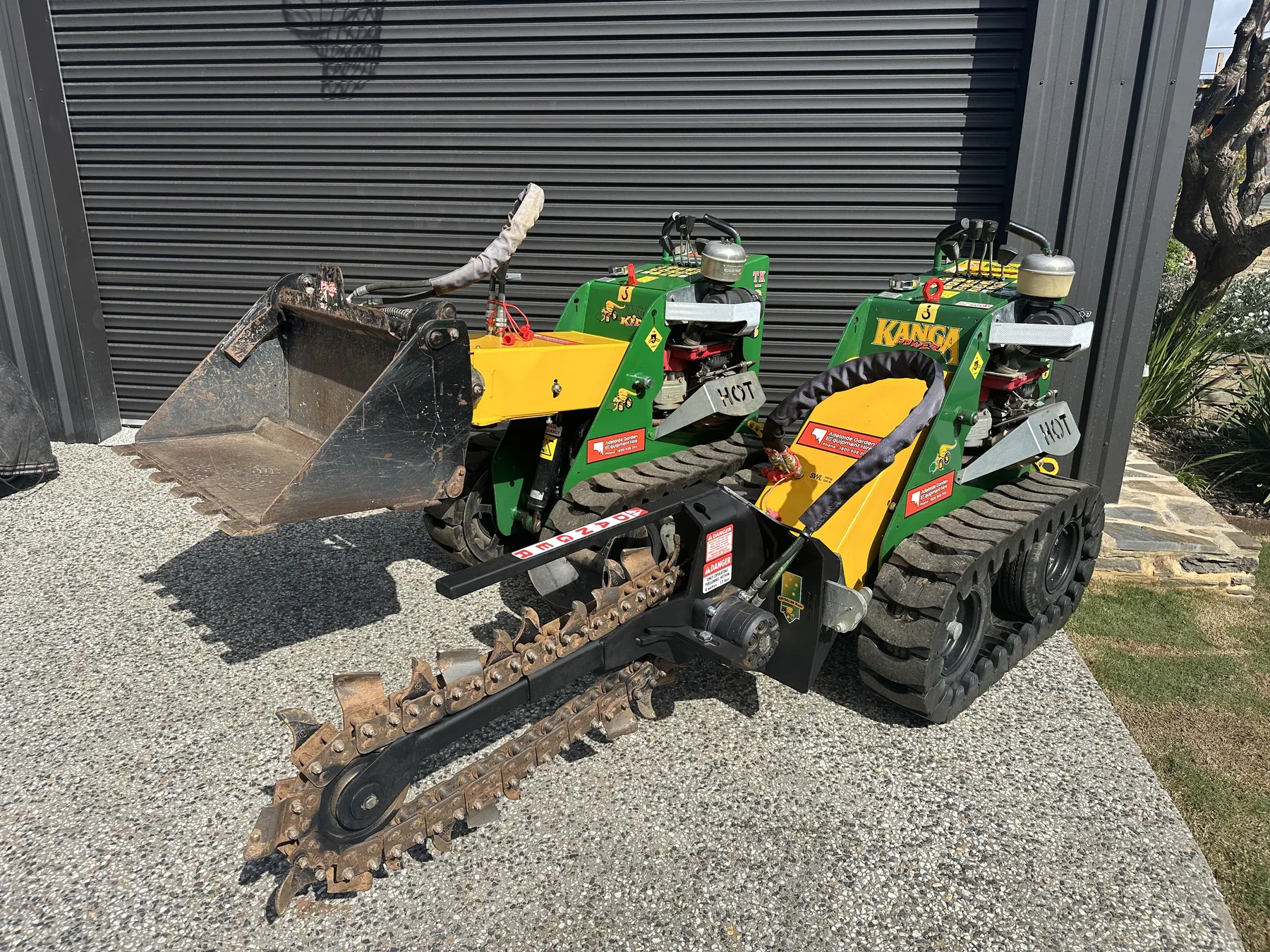 Two AGEH Kanga Kid mini loaders